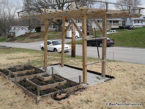 Grape Arbor and Strawberry Pyramids