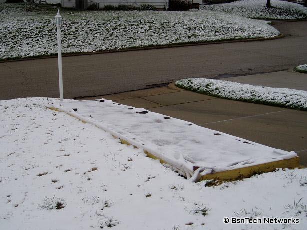 Front Raised Bed in the Snow