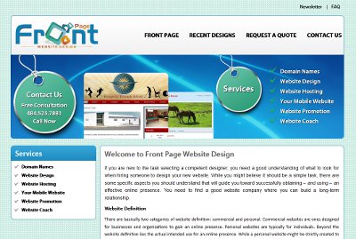 Front Page Website Design