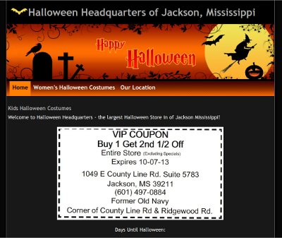Halloween Headquarters of Jackson Mississippi
