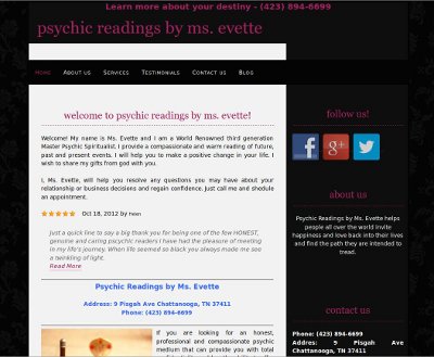 Psychic Readings by Ms. Evette