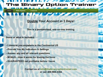 The Binary Option Trainer