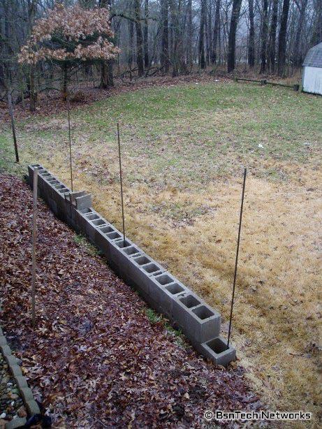 Foundation Block Retaining Wall