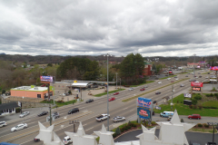 Aerial of Pigeon Forge from Hollywood Wax Museum