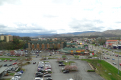 Aerial of Pigeon Forge from Hollywood Wax Museum