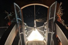 SkyBridge Entrance at Night