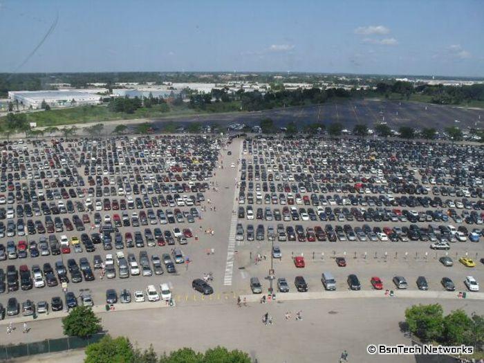 Parking Lot at Six Flags Great America