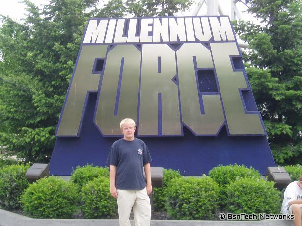 Dan in front of Millennium Force